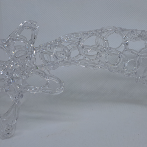 Estrela Cadente Natal Transparente 25cm